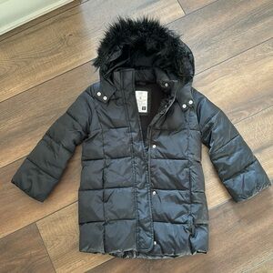 GAP long coat for girls size Small- black